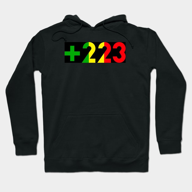 MALI +223 Country calling code Hoodie by Tony Cisse Art Originals